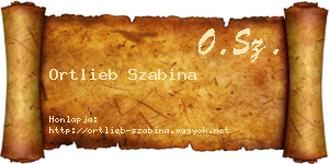 Ortlieb Szabina névjegykártya